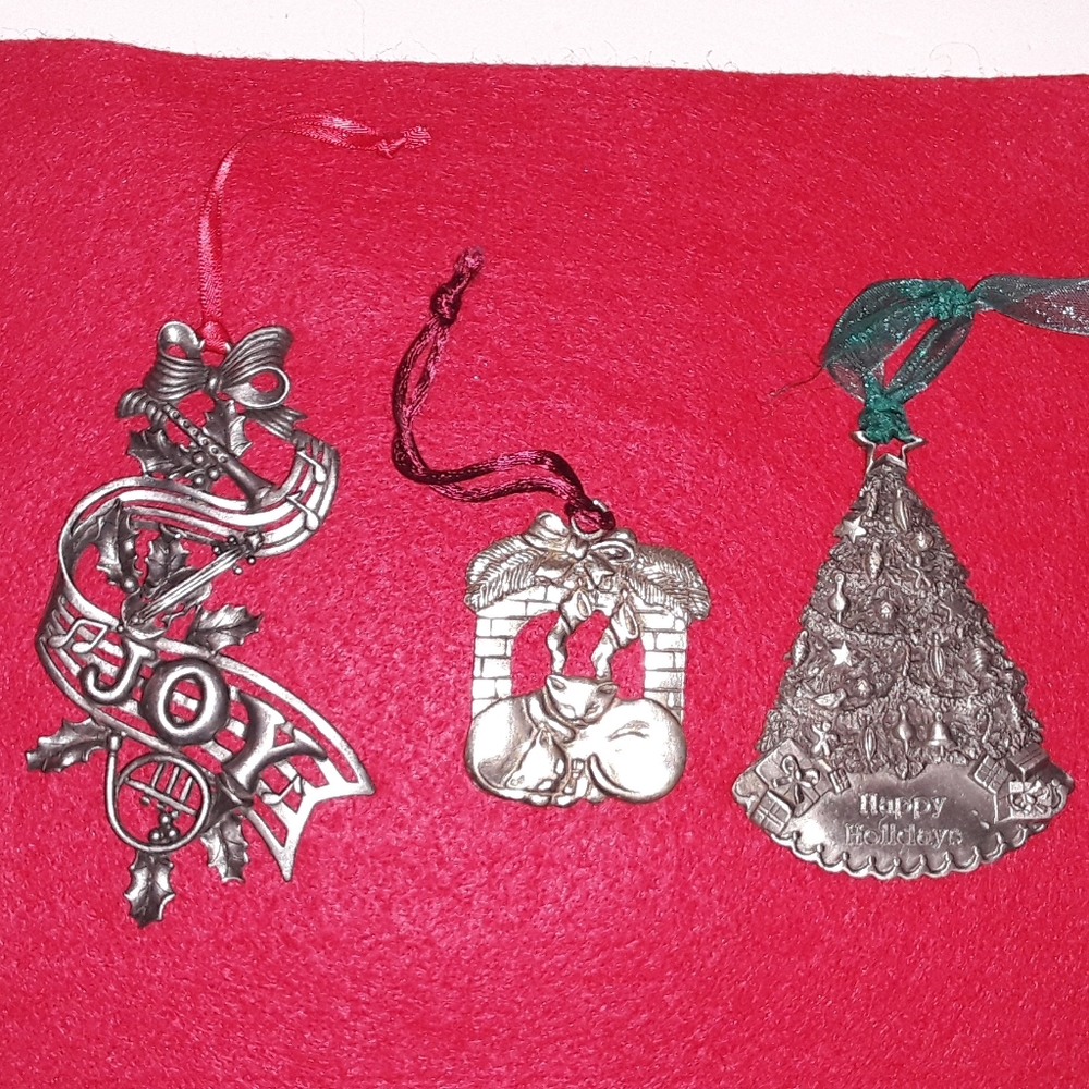 Pewter Christmas Ornaments (3)